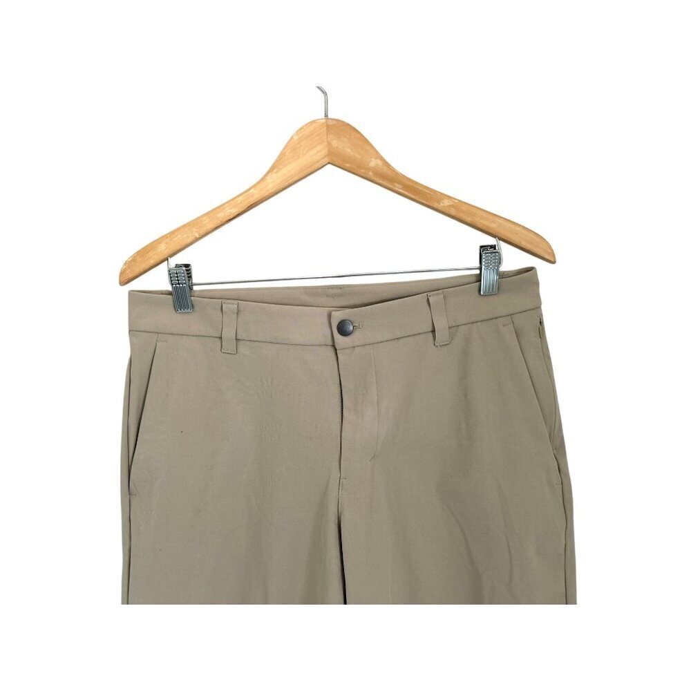 Lululemon Commission Shorts Slim Warpstreme 9” Tan Mens Size 32 - Picture 2 of 8